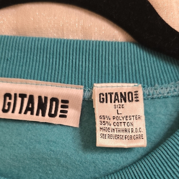 Gitano Teal Embroidered Sweatshirt - Picture 12 of 13